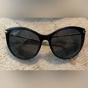 Like new! GUCCI Black Acetate Crystal Bamboo Sunglasses. NWT Gucci Crystal Bamboo Cat Eye Sunglasses Polarized 56mm  main image 4
